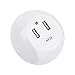 KMC-LED Light-Controlled Night Light with Light Sensor,wall outlet power splitter with 2 USB Wall Plate Charger 5V 2.1A,Bedroom Hallway Bathroom Living Room (Night Light with 2 USB)