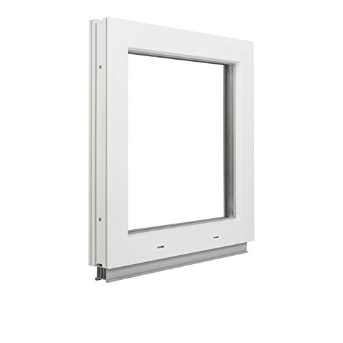 Alle Grössen Festverglasung Kunststoff Fenster - Kellerfenster BxH: 80 x 60 cm weiß fenster- Doppelverglasung Fenster…