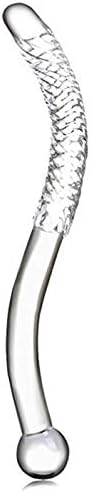 Double-Ended Huge Big Crystal Glass Training Sticks for Women Female Men Beginners Advanced with Unique Shape, Plump Textured and Ultra Smooth Surface