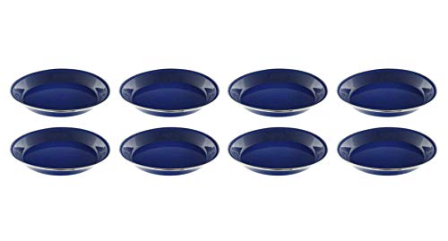 Direct 2 Boater Camping Tableware 24 Item Set - Includes 8 ea of 24 oz Mugs, 6" Bowls & 10" Plates - Metal w/Blue Enamel Finish - Thumbnail 3