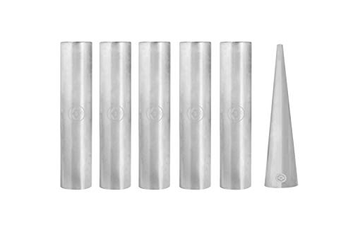 NewlineNY Stainless Steel 10 Pcs FROMAGE POURERS TUBES SET, 6 Circular + 4 Cone Cannoli Pastry Forms