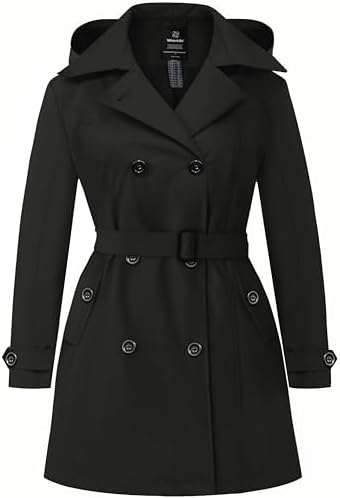 Amazon.com: FARVALUE Women's Waterproof Trench Coat Double