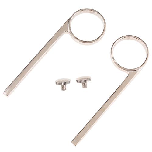 2 Pieces Trumpet Slide Finger Ring with Fix Screws, Trumpet Brass Instrument Replacement Parts
