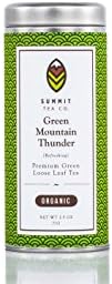 Green Mountain Thunder 2.0 oz Large Tin - Organic Premium Green Tea By Summit Tea