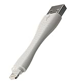 BEWIRED Charge and Sync Lightning to USB Tiny Cable (Apple MFi Certified), White, 3 Inch