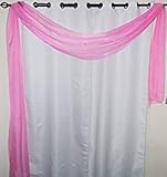GorgeousHomeLinenDifferent Colors & Sizes 1 Sheer Panel or 1 Scarf Valance Drapes Voile Window Treatments Rod Pocket Curtain or Elegant Swag Valance (37