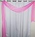 GorgeousHomeLinenDifferent Colors & Sizes 1 Sheer Panel or 1 Scarf Valance Drapes Voile Window Treatments Rod Pocket Curtain or Elegant Swag Valance (37"W x 216"L VALANCE, Light Pink)
