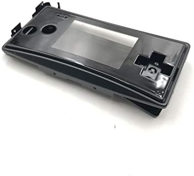 Front Faceplate Bottom Housing Case Shell Cover Parts for Gameboy Micro GBM Case Cover Repair Part 4 in 1 Metal Black