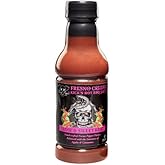 Tony Piggs Hot BBQ Sauce Fresno Creeper Flavor (19oz) - Condiment Topping for Wings, Ribs & Burgers at Football Tailgate Parties - Barbecue Sauce w Hot Sauce Heat from Fresh Peppers - Grilling Gift