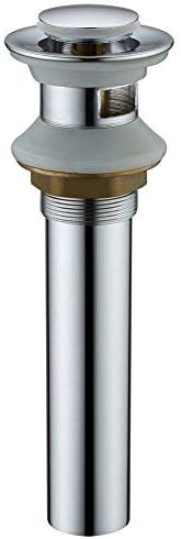 SonTiy Sink Pop Up Drain Brass Pop Up Sink Drain Stopper with Overflow for Bathroom Faucet Vessel Vanity Chrome