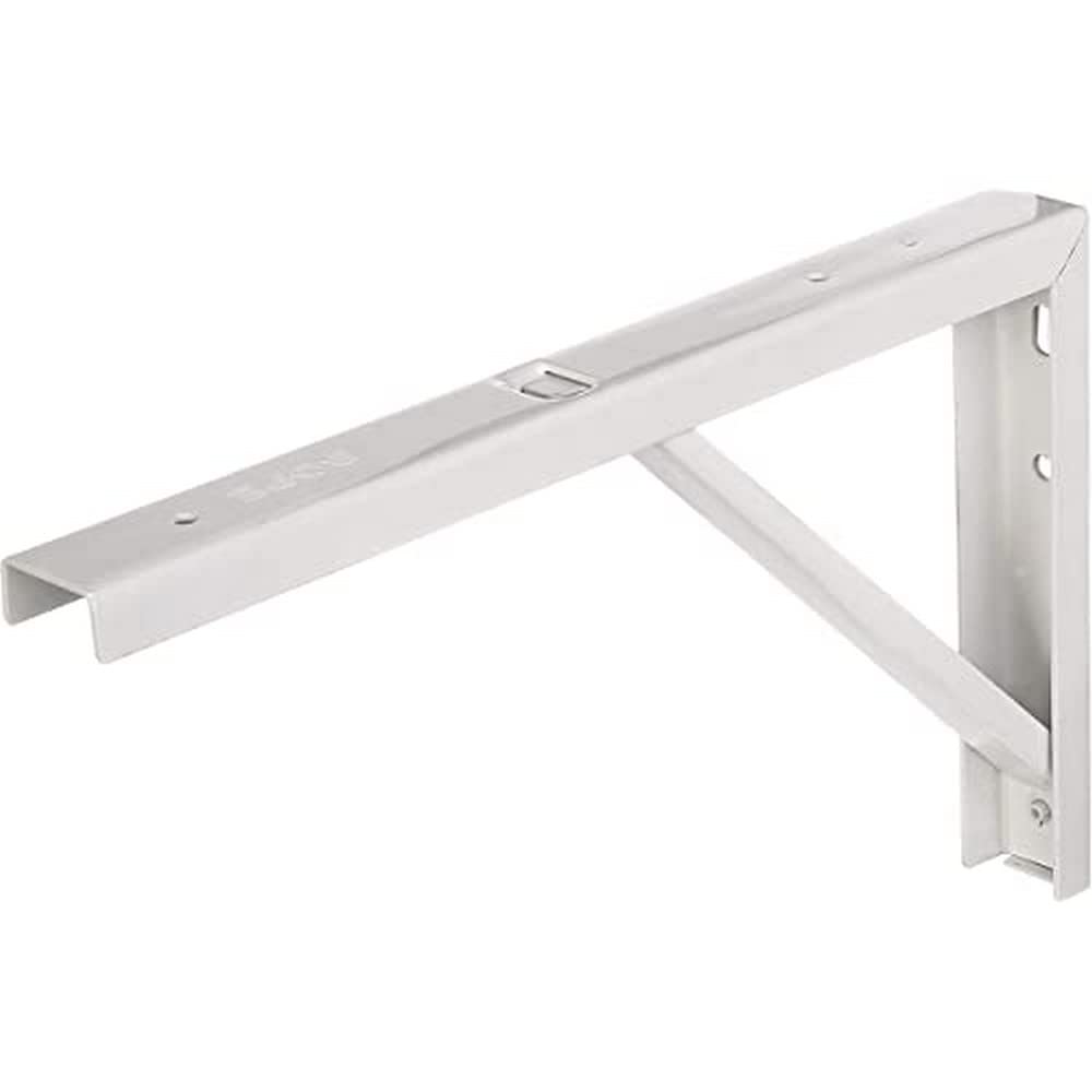 GAH-Alberts 803025 Bracket U-Profile Raw Steel Galvanised Surface with White Plastic Coating 30 x 15 x 1.75 mm Height 175 mm Depth 300 mm