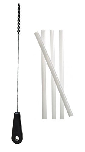 Replacement Straws W/brushtech Straw Cleaning Brush, 4ct