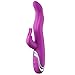 MOJOY Multi 7 Frequency Silicone Rabbit G-Spot Vibrating Vibrator for Women, Tongue Penetration Double Vibrant Sex Toy Clitoris Stimulators, Rose Red