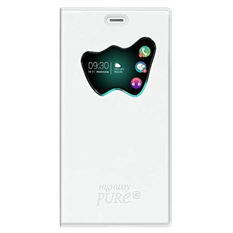 Original Wiko Highway Pure Flip Cover weiß