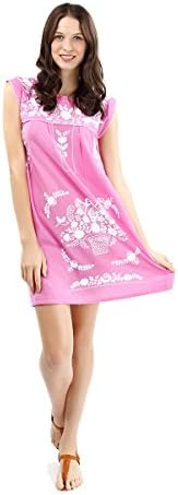 Spun Vintage Style Women's Cotton Hand Embroidered Dress Tunic (SL Design)