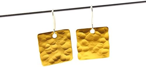 Copper Aluminium Earrings | copper color | square | Drop earrings | silver fish hook | vogue | modern earrings | woman gift | gift for her | girlfriend gift | Mother’s Day Gift | Spring Fashion