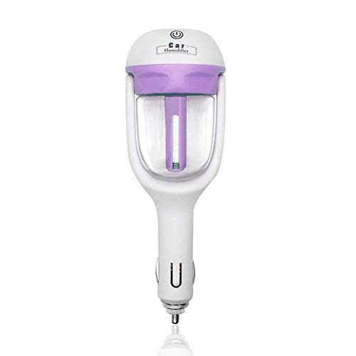 econoLED Car Humidifier,Mini Air Purifier Aroma Diffuser Air Freshener Purifier Aromatherapy Mist Maker with 180 Degree Rotation, Suit for Water Soluble Essential Oils Protable Diffuser (Purple) - Thumbnail 7