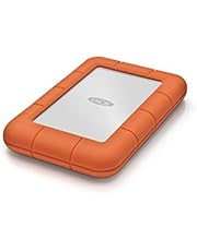 LaCie Rugged Mini 2TB External Hard Drive Portable HDD - USB 3.0 USB 2.0 Compatible, Drop Shock Dust Rain Resistant Shuttle Drive, For Mac And PC Computer (LAC9000298)
