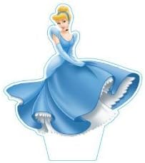 1 pre-Cut 5.3" (13.4 cm) Tall Cinderella Stand up Edible Cake Topper Decoration