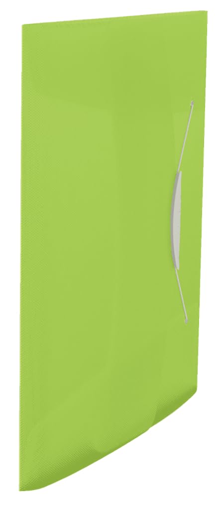 Esselte 3-Flap Folder, Holds up to 150 A4 Sheets, Elastic Closure, Flexible Plastic, Green, Vivida Range, 624041
