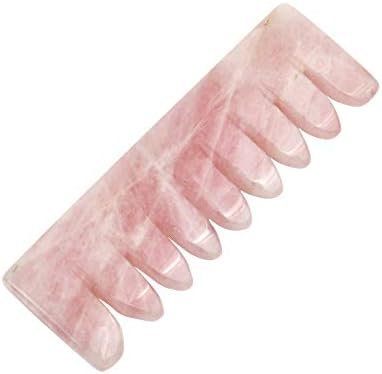 Gemstone Yoni Rose Quartz Crystal Comb