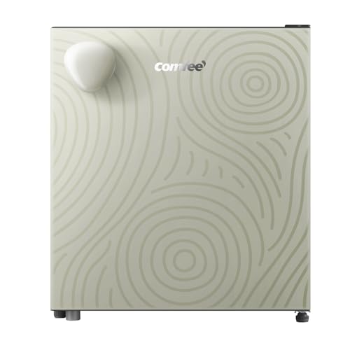 ' RCD48GF2EUY(E) Refrigerador Mini 43L Compact, Una Puerta, Diseño Retro, Compartimiento Enfriador, Termostato Ajustable, Bajo Ruido, Ideal para Casa y Oficina, Verde