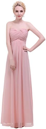 esvor Sweetheart Chiffon Party Prom Bridesmaid Dress Long Evening Gown