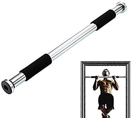 Orril Chrome Steel Pull Up Adjustable Gym Bar with Cushioned Grip (80-110 cm)-MADE IN INDIA