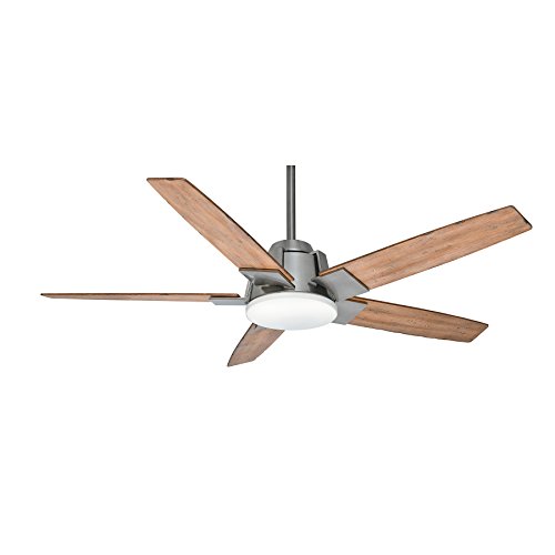 Casablanca Fan 56 inch Brushed Nickel Finish Ceiling Fan with 5 White Washed Distressed Oak Veneer Exclusive Blades (Certified Refurbished) - Thumbnail 5