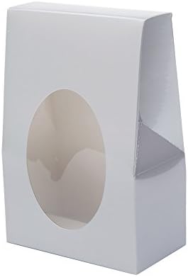 EZEK Colored Gift Boxes upright gift boxes with window Picnic Wedding Birthday Valentine Party, packs of 12