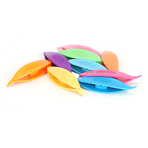 Estink 9pcs Tatting Shuttles Set Craft Tool for DIY Hand Knitting Colorful Plastic Tatting Needles with Smooth Surface for Crochet Weaving