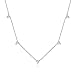 espere Sterling Silver Triple Cubic Zircon Stones Cluster Choker Chain Necklace 14-16 Inch, 3 Colors Available