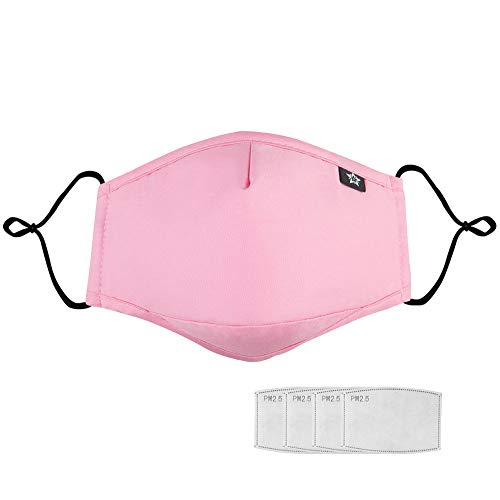 Washable Reusable Mouth Mask Cotton Anti Dust Half Face Mouth Mask for Men Women Dustproof With Adjustable Ear Loops
