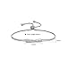 Bella Lotus Cute Bowknot 18k White Gold Plated Charm Bracelet Diamond CZ Paved, 2 Colors