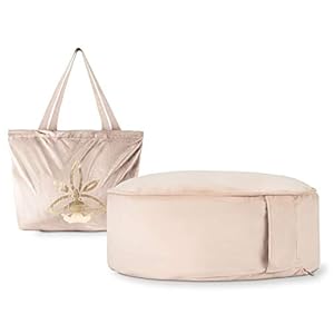 Nolavea Zafu Meditation Cushion and Yoga Cushion – Beige Floor Cushion for Meditation – Yoga Accessories – Meditation Cushions Made of Buckwheat with Lavender Scent