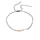 Hongxin Beach Necklace, Boho Silver Shell Necklace Jewelry Women Choker Necklace Collier Beach Sea Maxi Necklace Rope Chain For Women Girl Gift Bohemian Ankle Bracel (A)