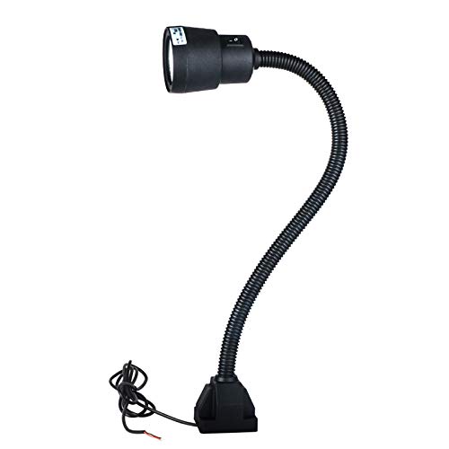 XUNDE 5W 24V LED Flexible Light/Machine Work Srew Fixing Base Lights/Milling Light CNC Equipment Tool Lamp (24V) Black