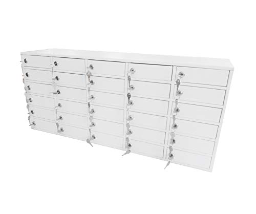 FixtureDisplays 30-Slot Cell Phone STORAGE Station Lockers works with iPad Mini Assignment Mail Slot Box 15254-NF - Thumbnail 4