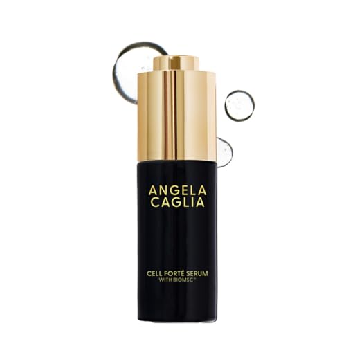 Angela Caglia Cell Forté Serum with SignalSource™ Technology, Human Stem Cell Conditioned Media for Visible Smoothness, Firmness, and Tone, 30ml / 1 fl oz