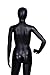 Female Full Body Durable Plastic Abstract Egg Head Mannequin With Movable Head Black (F9 BLK) Made By OM®