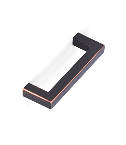 BirdRock Home Square Contemporary Handle | Oil Rubbed Bronze | 25 Pack | 3 Inch Kitchen Cupboard Furniture Cabinet Hardware Drawer Dresser Pull Trad