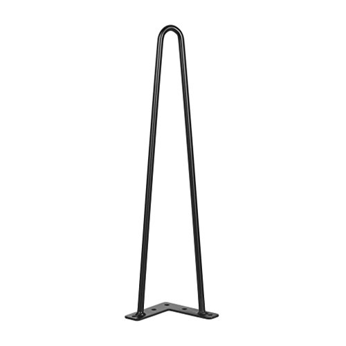 Black Hairpin Legs, Two-Rod Table Legs, Set for 4 Hairpin Table Legs, 8"/12"/16"/18"/22"/28" for Coffee Tables, Modern Desks, Night Stands (22")