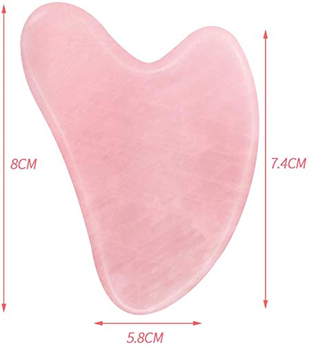 Gua Sha Facial Tools, 2 Pcs Gua Sha Board Rose Quartz Anti Aging Skin Care Tools for Face, Eyes, Neck, Body Muscle… - Image 3