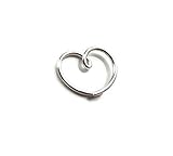 Handmade Silver Daith Heart Earring 18Gauge Single 1 PC Designed by Grace