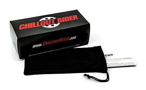 CHILLOUT RIDER® | occhiali da moto, occhiali da sole per motociclisti, occhiali biker | antiappannamento, antivento, antiurto | incluso clip per lenti da vista
