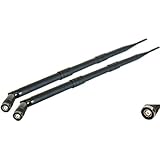 Super Power Supply® 2 x 9dBi Antenna for Router Asus RT-AC66U RT-N66U RT-N16 RT-AC68R RT-AC68U R700 Netgear Nighthawk R7000 TP-Link TL-WR1043ND TL-WR2543ND TL-WDR4300 TL-WR940N TL-WDN4800