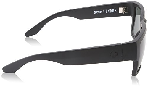 Spy Optic Cyrus Flat Sunglasses, Matte Black/Happy Gray/Green, 58 mm