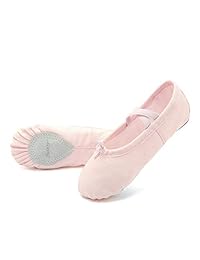 CIOR Calzado de ballet para niña. Calzado clásicas de baile, para hacer gimnasia o Yoga de lona con suela separada (para criaturas, niñas pequeñas, o grandes)