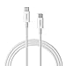 AUKEY USB C to USB C Cable 6ft, 2m Fast Charge Type C Cable Compatible for MacBook Pro 13-inch, MacBook 12-inch, Google Pixel 2/2 XL, Nexus 6P/5X, Nintendo Switch and More (White)