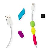 iDBeads Charger Cable Identification Beads, Faceted Neon